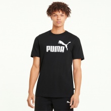 Puma Freizeit-Tshirt Essentials Logo (100% Baumwolle) schwarz/weiss Herren